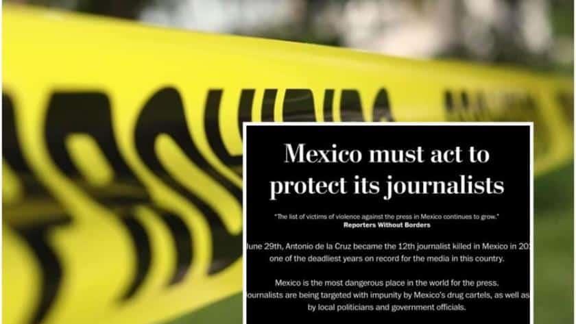 México rompió récord, es el país más peligroso para los periodistas: RSF